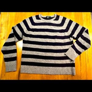 J.Crew Lambs Wool Sweater - Women Color Gray and Blue Size L